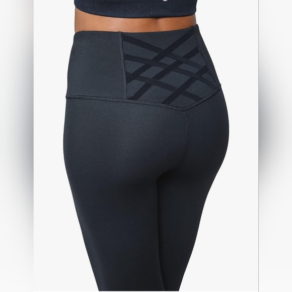 Yogalicious High Rise Squat Proof Criss Cross Yoga Pants Black XS - Picture 6 of 10
